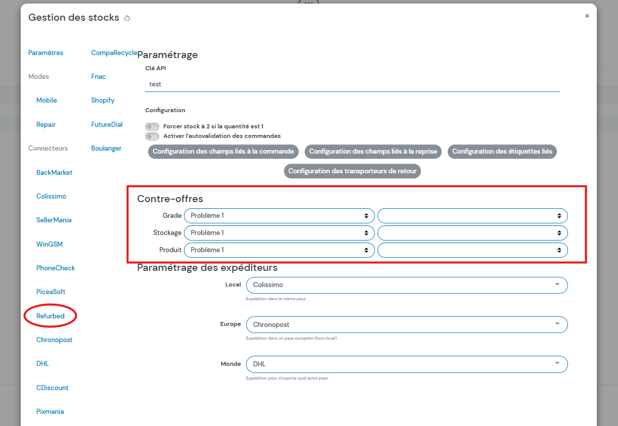 Configuration Refurbed
